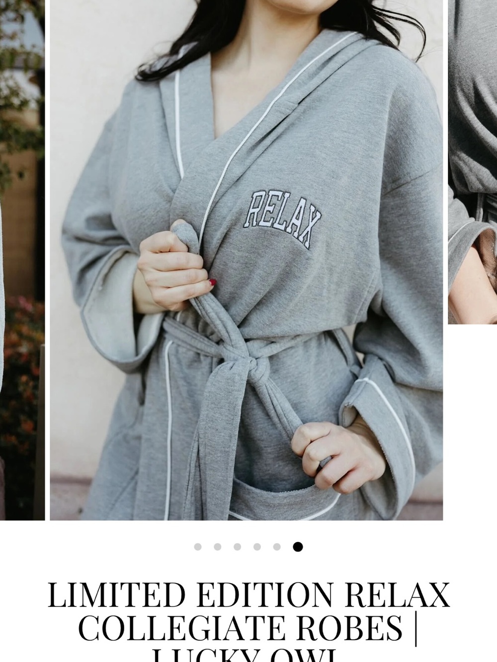 Lucky Owl Hoodie Sweatshirt Robe sz S/M